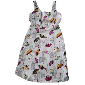 MODCLOTH IXIA Vintage‎ Retro City girl Umbrella Mini Dress Size M